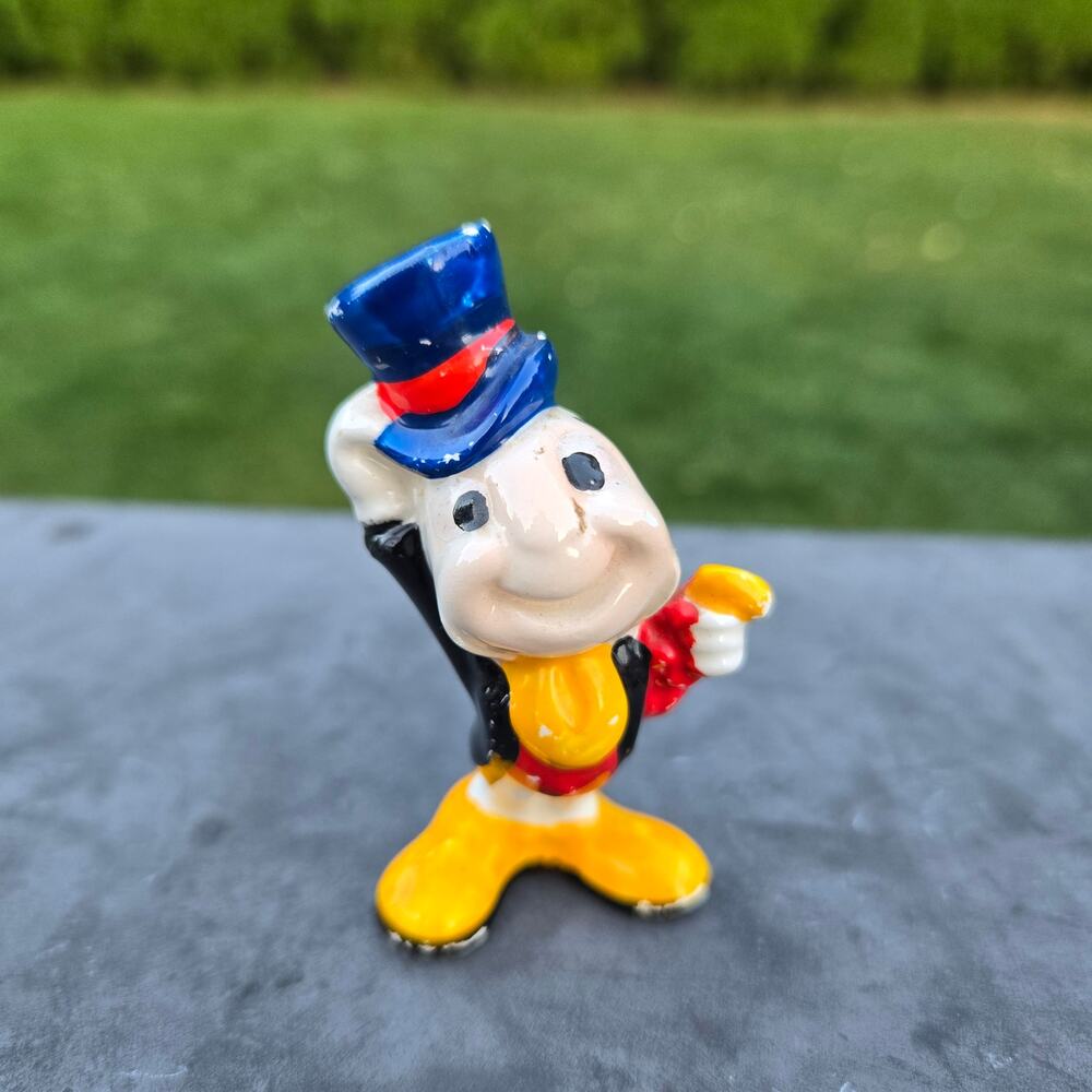 Vintage Jiminy Cricket Figurine 3" Tall Walt Disney Productions Japan *read*